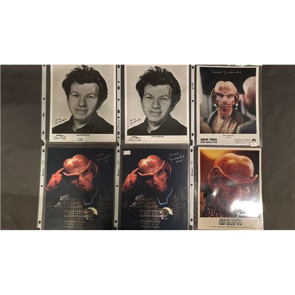 (6) ASSORTED AUTOGRAPHED 8" X 10" STAR TREK DS9 PHOTOS