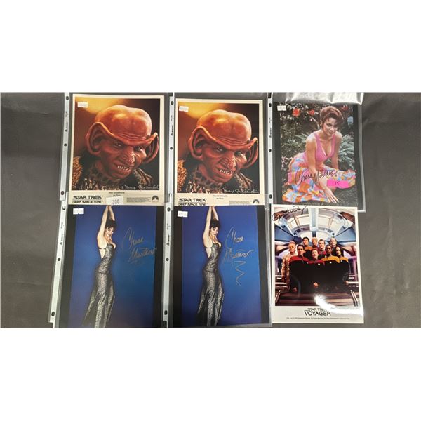 (5) AUTOGRAPHED 8" X 10" STAR TREK DS9 PHOTOS