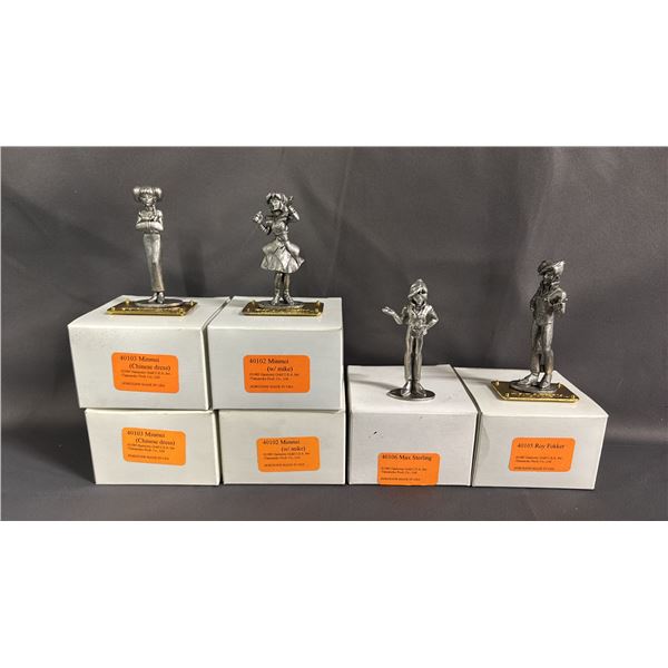 (6) VINTAGE ROBOTECH HORIZON MINI PEWTER FIGURINES