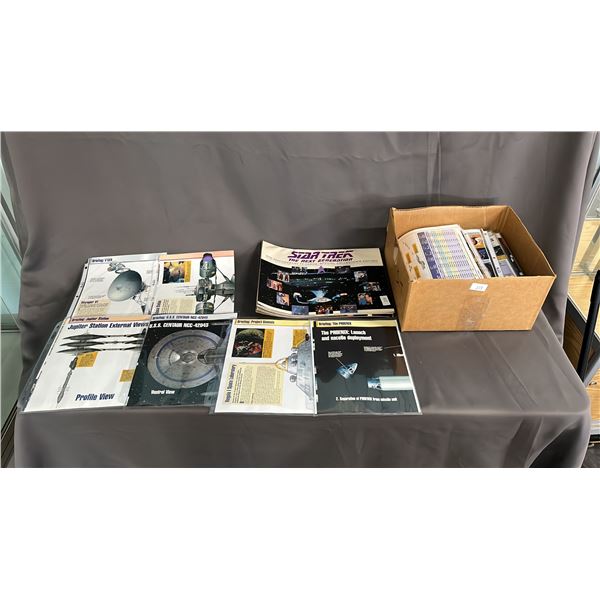 STAR TREK TGN TV CARDS & BOX OF ASSORTED STAR TREK BRIEFINGS