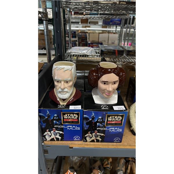 (6) STAR WARS FIGURAL MUGS