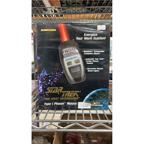 1997 STAR TREK THE NEXT GENERATION TYPE 1 PHASER MOUNT IN ORIGINAL SEALED BOX