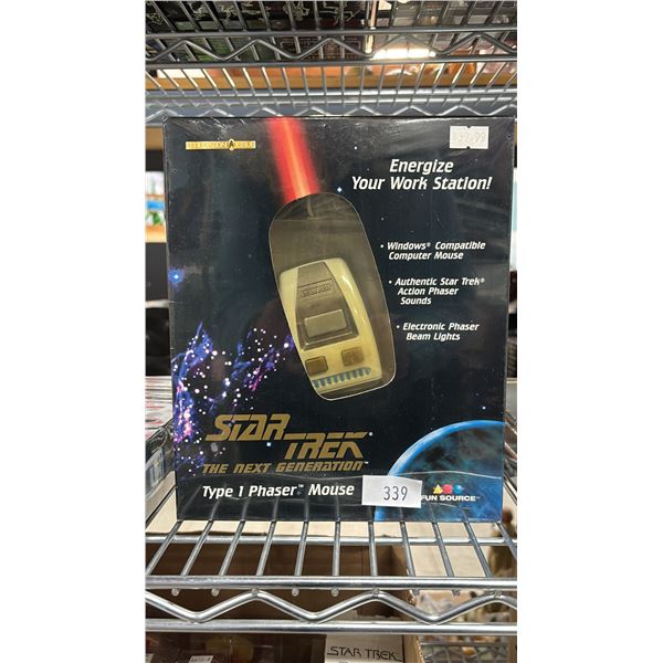 1997 STAR TREK THE NEXT GENERATION TYPE 1 PHASER MOUNT IN ORIGINAL SEALED BOX