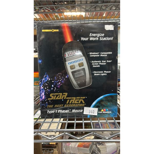 1997 STAR TREK THE NEXT GENERATION TYPE 1 PHASER MOUNT IN ORIGINAL SEALED BOX