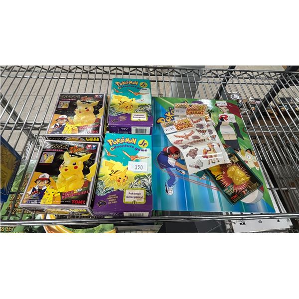 POKEMON JR GAMES, PIKACHU MODEL TOYS, STICKERS & MORE