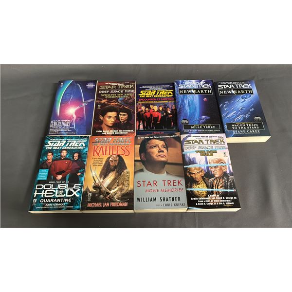 SHELF OF ASSORTED PAPERBACK STAR TREK NOVELS