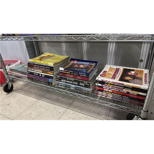 SHELF OF ASSORTED STAR TREK BOOKS