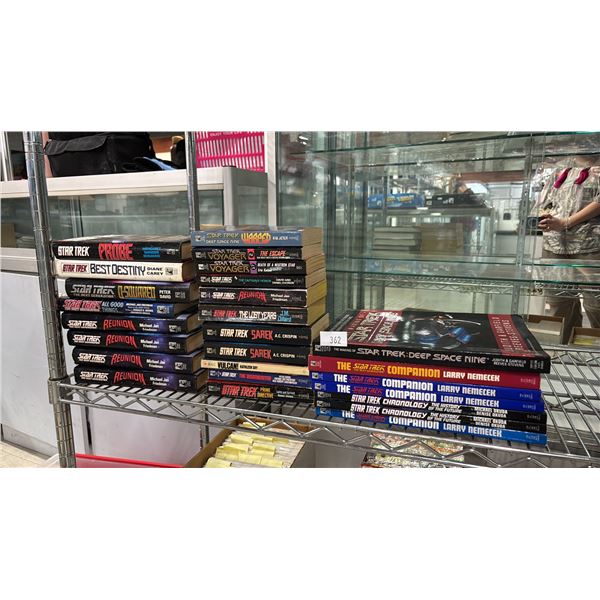 ASSORTED HARDCOVER & PAPERBACK STAR TREK NOVELS & BOOKS