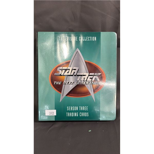 BINDER OF ASSORTED STAR TREK: THE NEXT GENERATION COLLECTOR CARDS