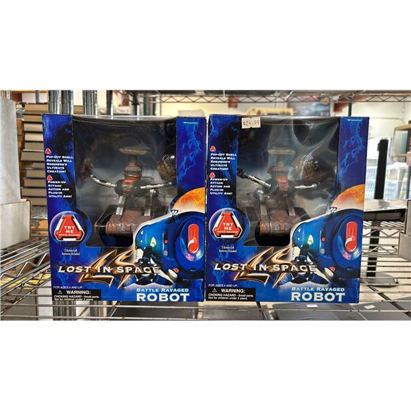 (2) LOST IN SPACE BATTLE RAVAGED ROBOTS