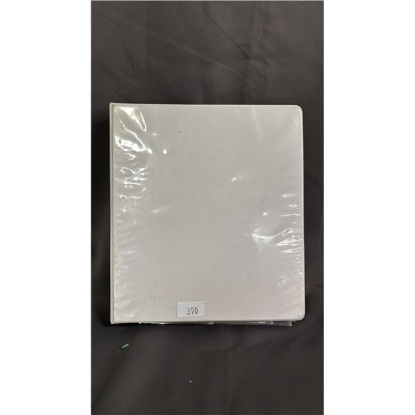 BINDER OF ASSORTED STAR TREK SEALED TRADING CARDS AND EMPTY TRADING CARD WRAPPERS