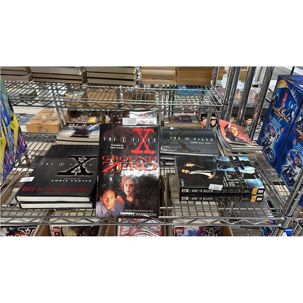 ASSORTED X-FILES BOOKS & 4" X 6" POSTCARDS