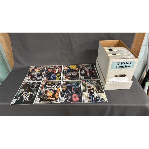 BOX OF ASSORTED TOPPS X-FILES COMIC BOOKS