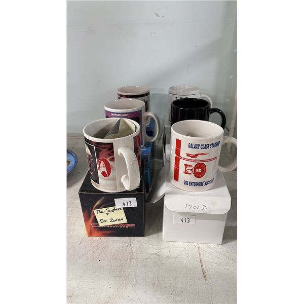 (6) ASSORTED STAR TREK MUGS