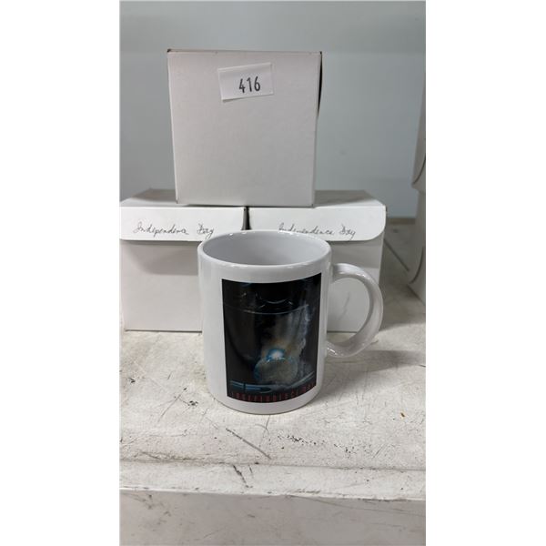 (3) "INDEPENDENCE DAY" MUGS WITH BOXES