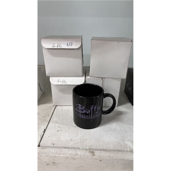 (4) "BUFFY THE VAMPIRE SLAYER" MUGS WITH BOXES