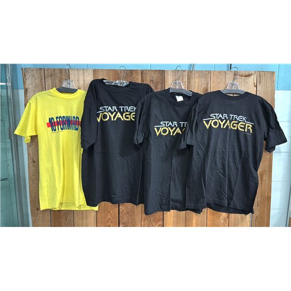 4 ASSORTED "STAR TREK" T-SHIRTS: ASSORTED SIZES & DESIGNS