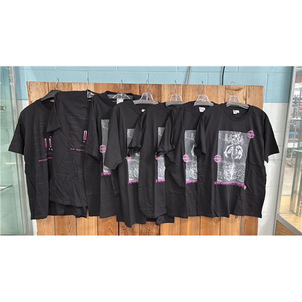 7 "THE OUTER LIMITS" GRAPHIC T-SHIRTS: ASSORTED SIZES/2 DESIGNS