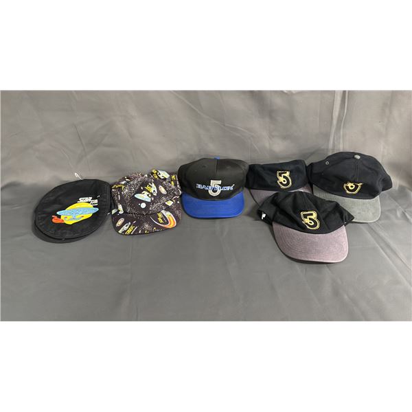(2) STAR TREK & (4) BABYLON 5 CAPS