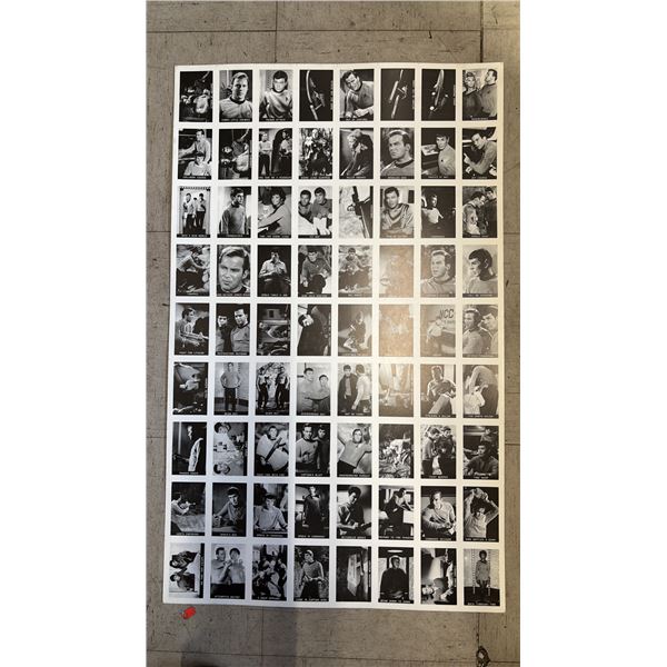 UNCUT SHEET OF LEAF 1967 STAR TREK TRADING CARDS