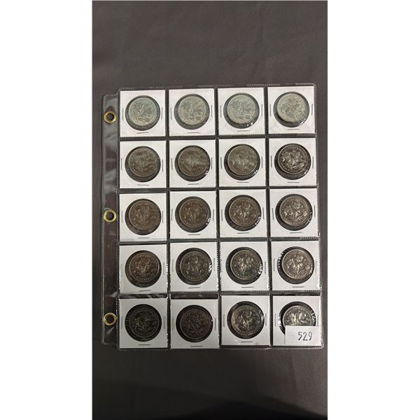 SLEEVE OF (20) 1970 CANADIAN MANITOBA CENTENNIAL DOLLARS