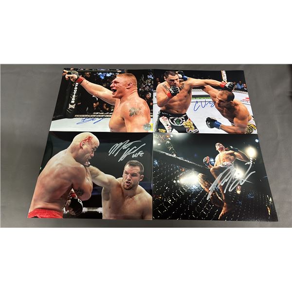 (10) ASSORTED SIGNED UFC PHOTOGRAPHS 8" X 10"