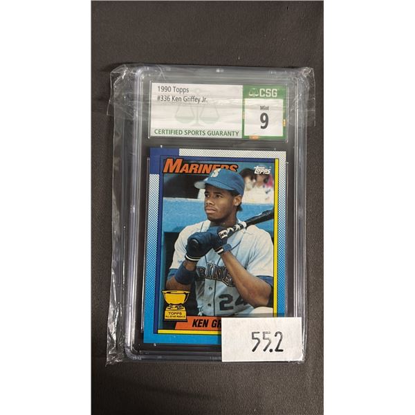 CSG 9 1990 TOPPS #336 KEN GRIFFEY JR. ROOKIE CARD