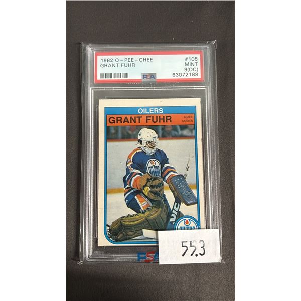 PSA 9 1982 O-PEE-CHEE #105 GRANT FUHR ROOKIE CARD