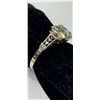 Image 1 : ANTIQUE 18K (2.36G) WHITE GOLD DIAMOND (0.64CT) LADIES RING, SIZE 5, OF CLASSIC EDWARDIAN DESIGN