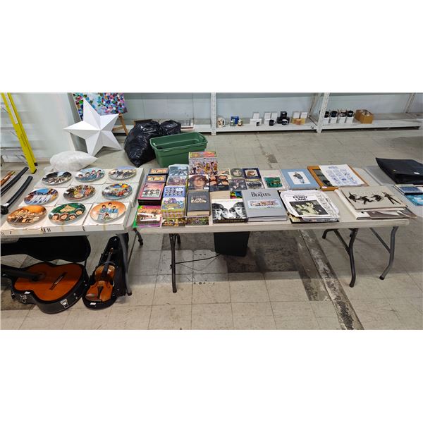THE BEATLES COLLECTIBLES & MEMORABILIA: BOOKS, MAGAZINES, PUZZLES, MUSIC BOXES, PLATES, DVD'S,