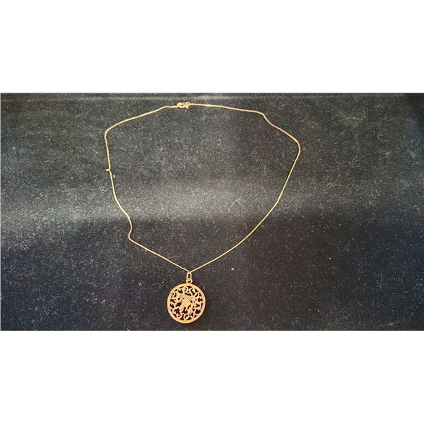 10K CHAIN (17") W/ 14K PENDANT (3.6G)