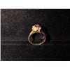 Image 2 : 14K LADIES' CLUSTER RING S/W RUBY & DIAMONDS (4.3G)