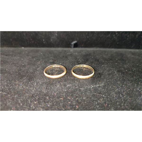 TWO 10K LADIES' WEDDING RINGS (4.3G)