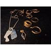 Image 3 : MISC. JEWELRY (7 ITEMS) (10.8G GOLD & 11.4G SILVER CONTENT)