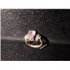 Image 2 : SILVER LADIES' RING S/W MAUVE STONE & MARCASITES (3.8G)