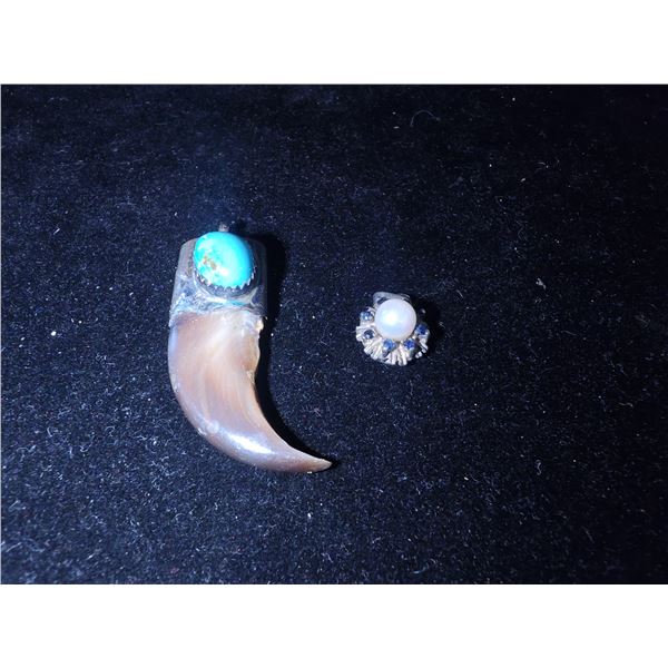 MISC. JEWELRY (2 ITEMS) (7.5G SILVER CONTENT)