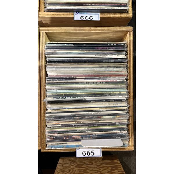 ROLLING BOX OF ASSORTED VINYL RECORDS