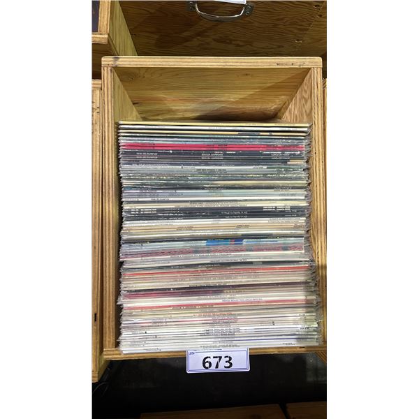 ROLLING BOX OF ASSORTED VINYL RECORDS