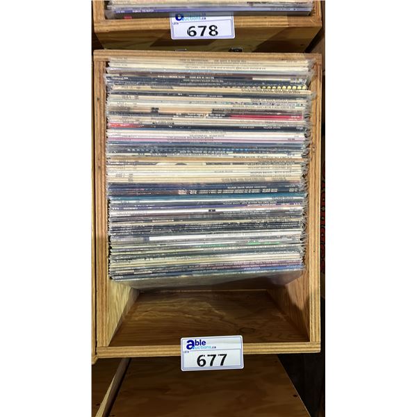 ROLLING BOX OF ASSORTED VINYL RECORDS