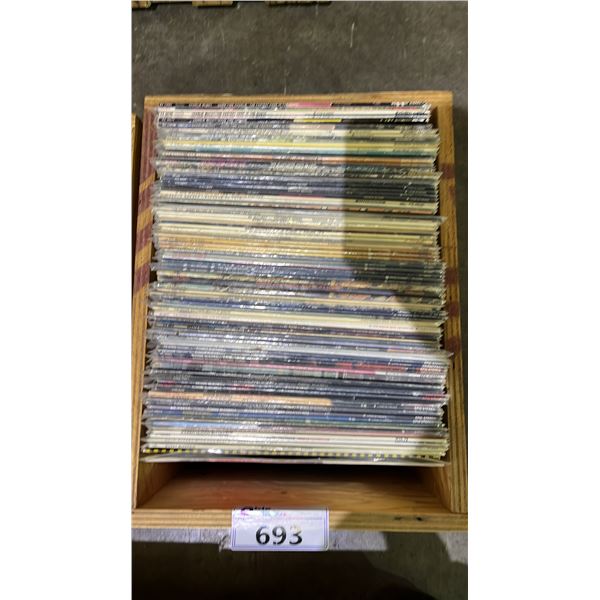 ROLLING BOX OF ASSORTED VINYL RECORDS