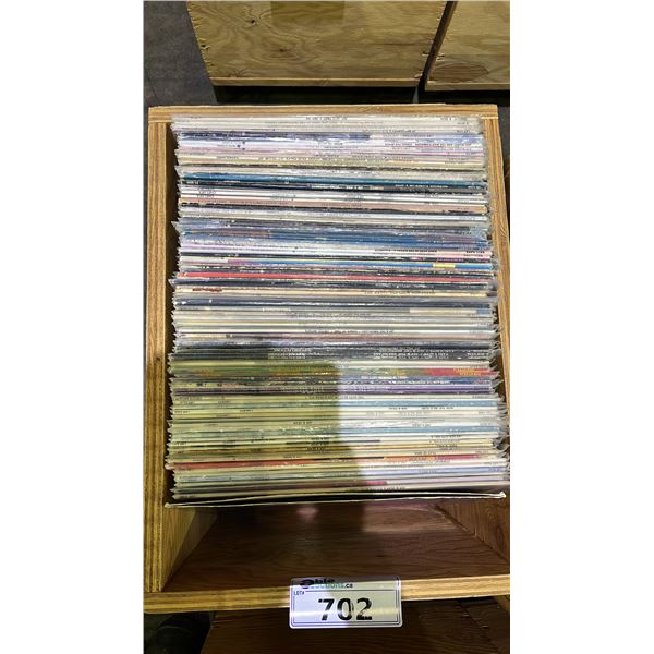 ROLLING BOX OF ASSORTED VINYL RECORDS