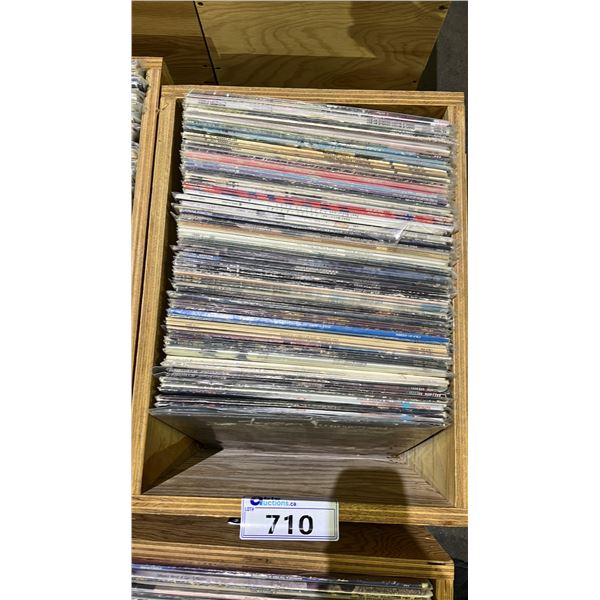 ROLLING BOX OF ASSORTED VINYL RECORDS