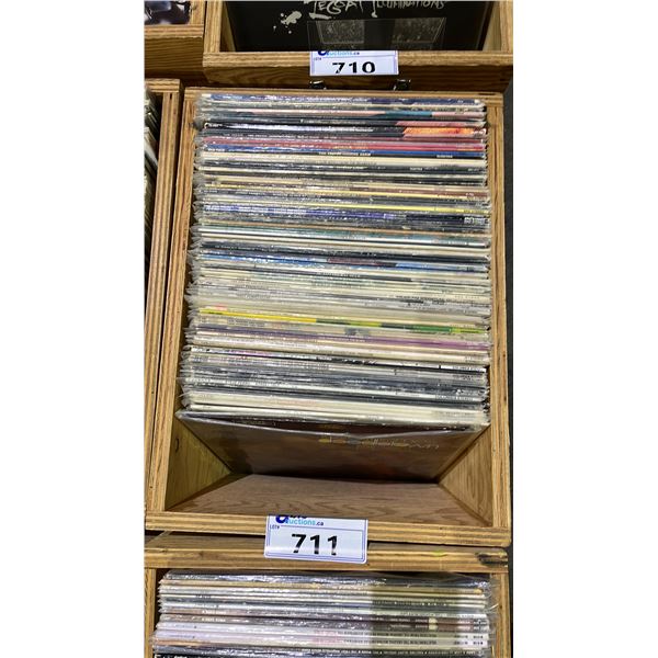 ROLLING BOX OF ASSORTED VINYL RECORDS