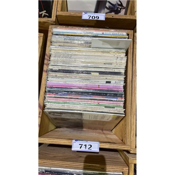 ROLLING BOX OF ASSORTED VINYL RECORDS