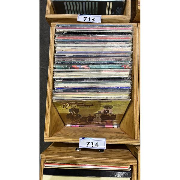 ROLLING BOX OF ASSORTED VINYL RECORDS