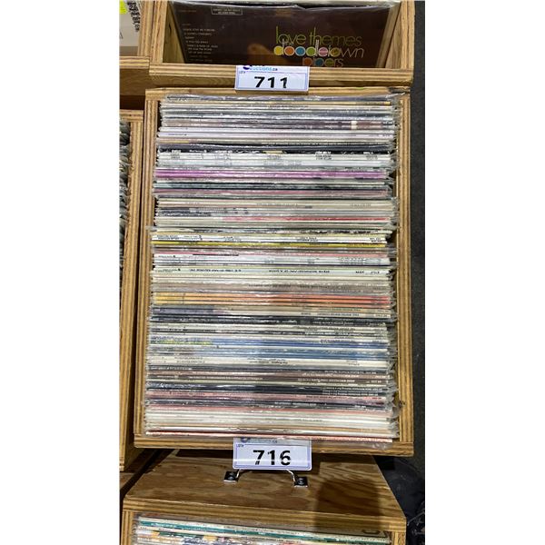 ROLLING BOX OF ASSORTED VINYL RECORDS