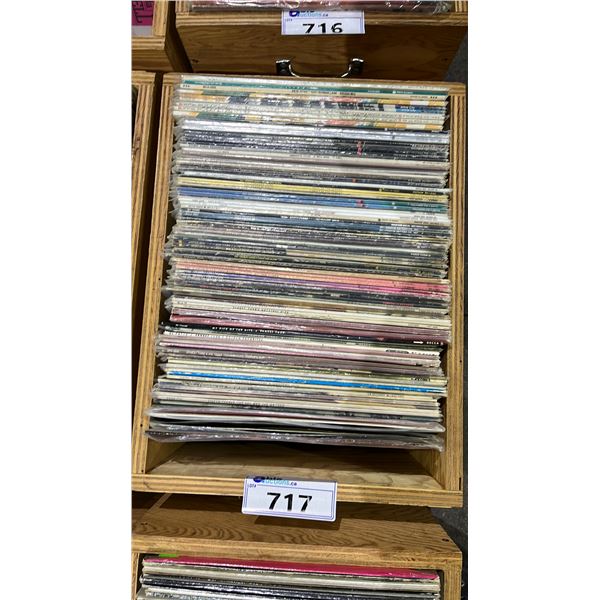 ROLLING BOX OF ASSORTED VINYL RECORDS