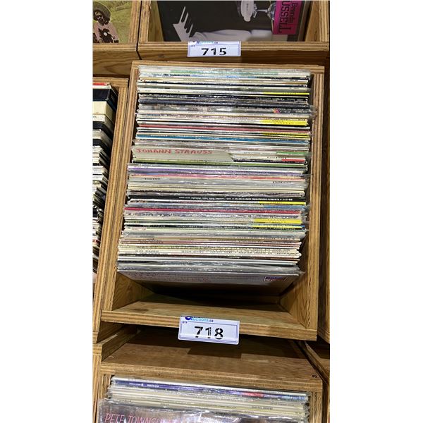 ROLLING BOX OF ASSORTED VINYL RECORDS