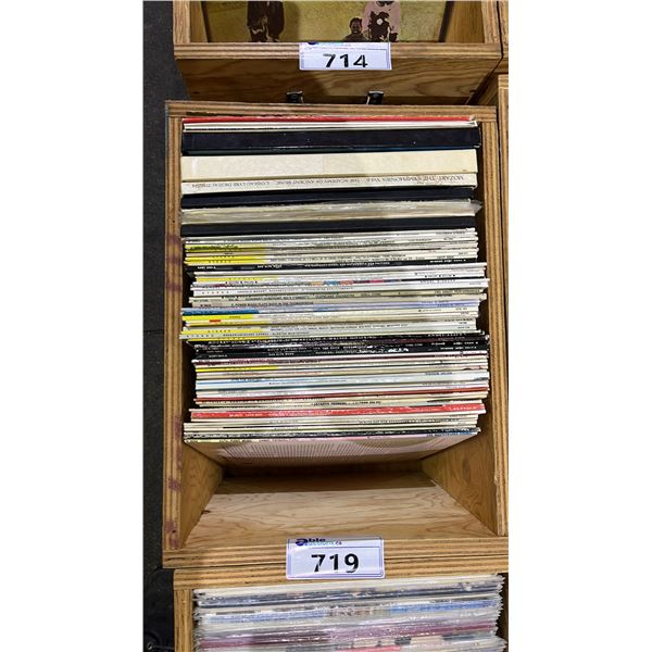ROLLING BOX OF ASSORTED VINYL RECORDS