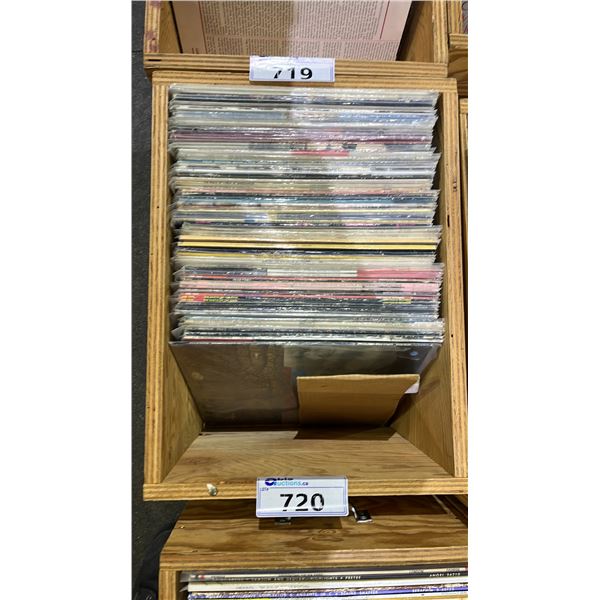 ROLLING BOX OF ASSORTED VINYL RECORDS